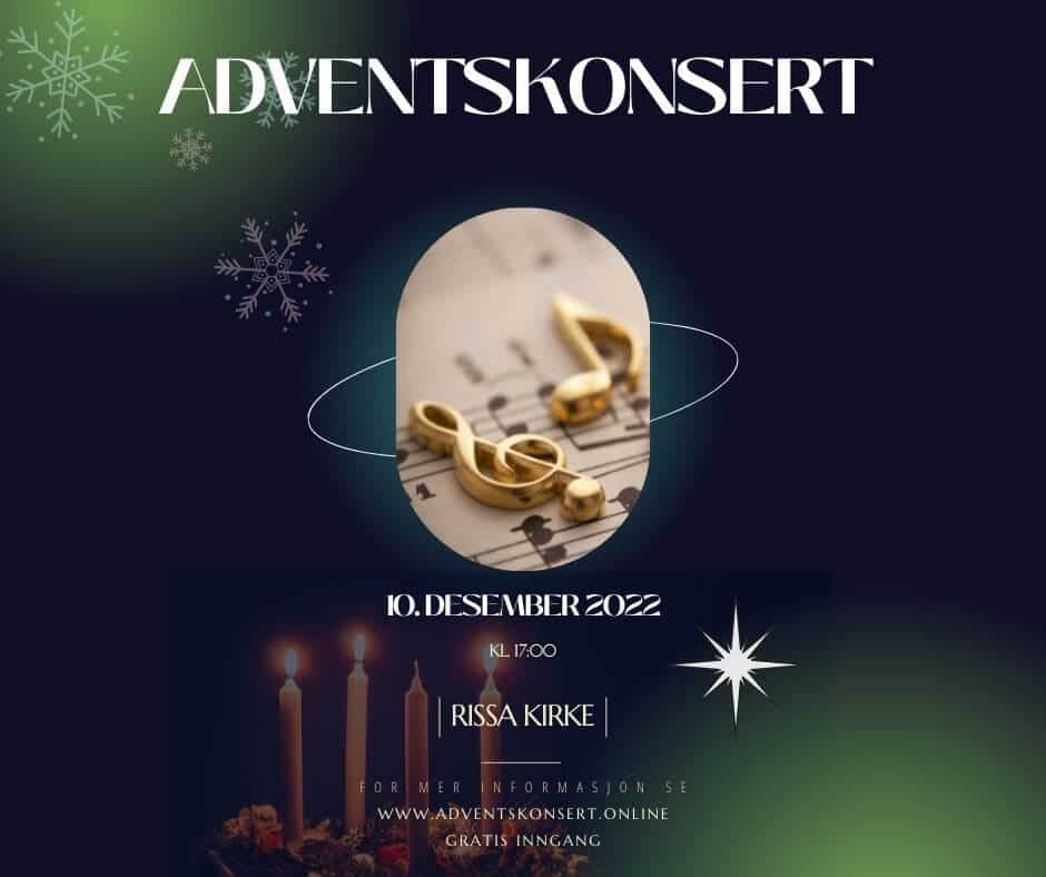En annonse for adventskonserten.