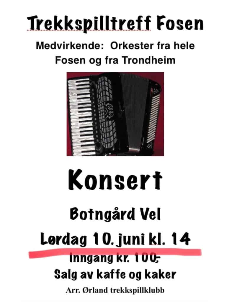 En plakat for en konsert med trekkspill.